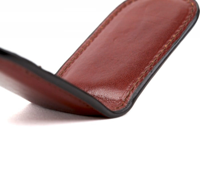 Old Row Leather Money Clip