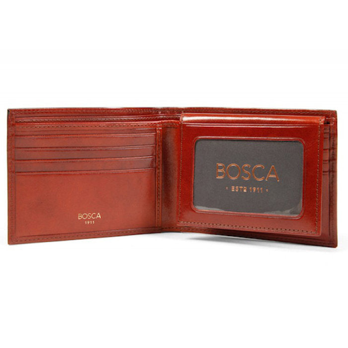 Bosca Old Leather Continental I.D. Wallet (Dark Brown)