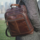 Voyager Leather Laptop Backpack