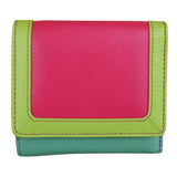 Color Block Tri-Fold Mini Wallet