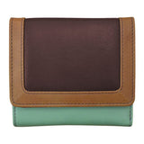 Color Block Tri-Fold Mini Wallet