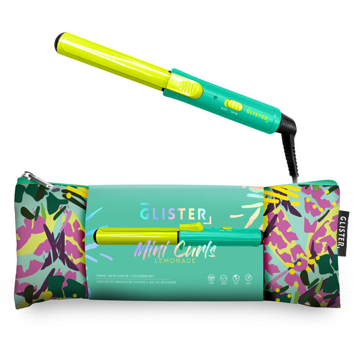 Glister Mini Curls Curling Iron with travel bag