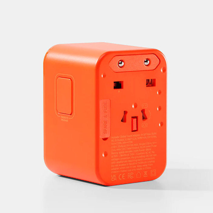 Global Travel Adapter (Orange)