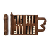 Suede Roll-up Backgammon Set