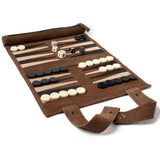 Suede Roll-up Backgammon Set