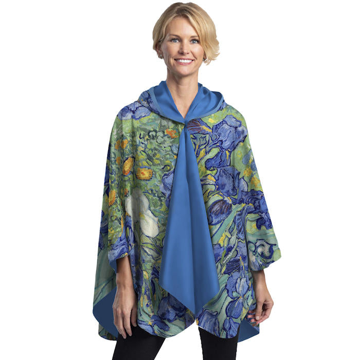 Reversible Poncho - Van Gogh Irises