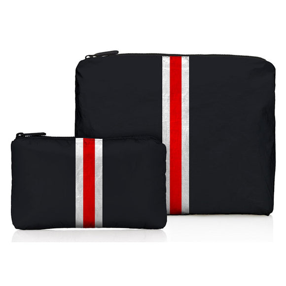 Vertical Stripe Zipper Pack