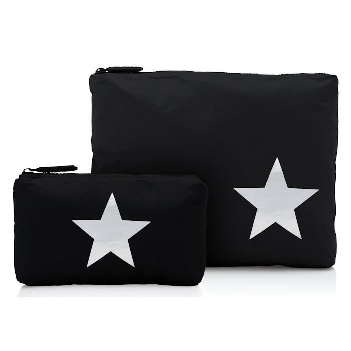 Zipper Pack Silver/Black Star