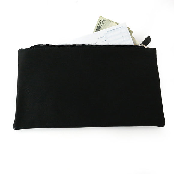 Zippered Leather Pouch