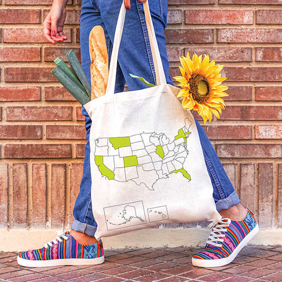 Travel Cotton Tote Bag with Marker